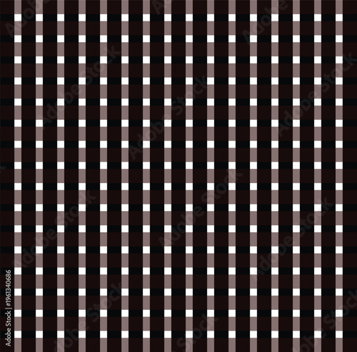 Dark Brown and White Vertical Stripes Pattern - Classic Textile Background