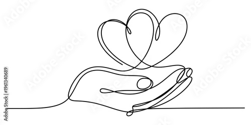 Continuous line drawing of a businessman running and chasing a star with a fishing rod