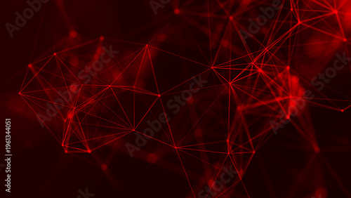 Canvastavla An abstract digital network of glowing nodes and connecting lines