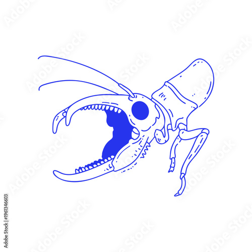Demon Insect Cartoon Doodle Illustration