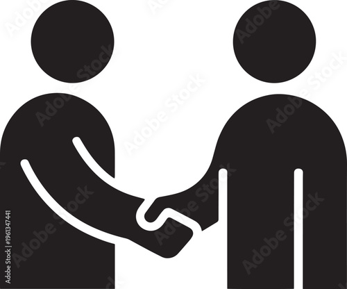 Two business people shaking hands in agreement, representing partnership and successful deal closing opportunity