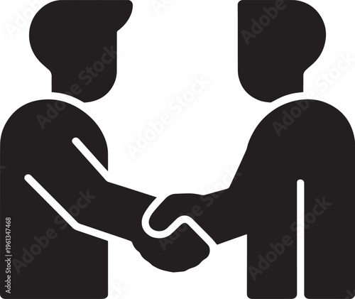 Two business people shaking hands in agreement, representing partnership and successful deal closing opportunity
