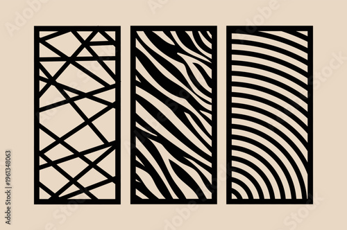 Minimal Geometric CNC Panel, Modern Interior Wall Decor Design