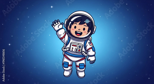 Cute Astronaut Kid