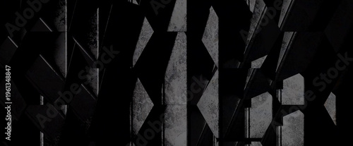 抽象的水墨障壁画　壁紙