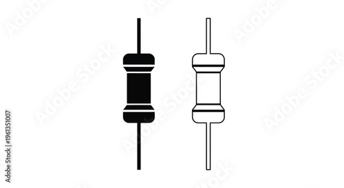 Two resistor icons one dark and one light shown as a silhouette