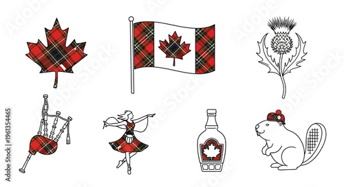 Scottish and canadian symbols a collection of cultural icons and representations