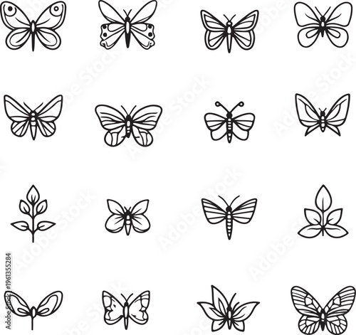 Butterfly Insect Wing Animal Black.