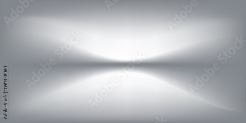 White grey studio room. Limbo light background. Abstract 3d gradient backdrop for product presentation. Minimal wall scene spotlight. Showcase, promotion display.