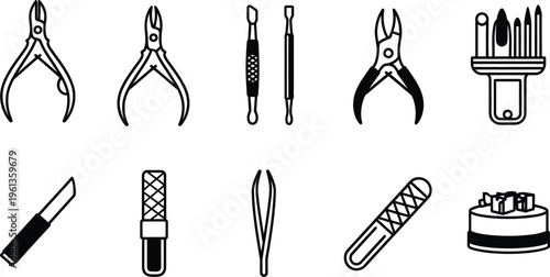 Nail design tools and equipment for beautiful nail art