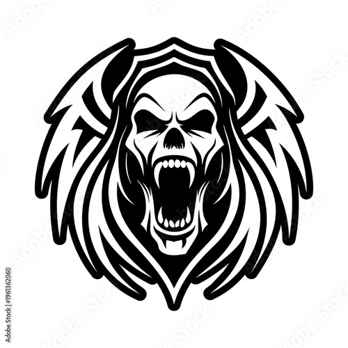 Canvas-taulu A filled style icon of banshee scream symbol