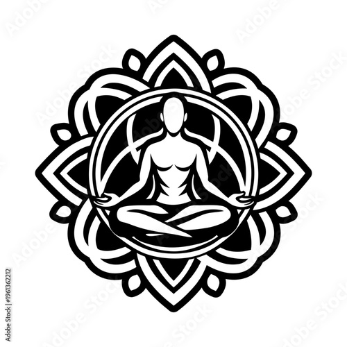 A solid style icon of levitation tattoo