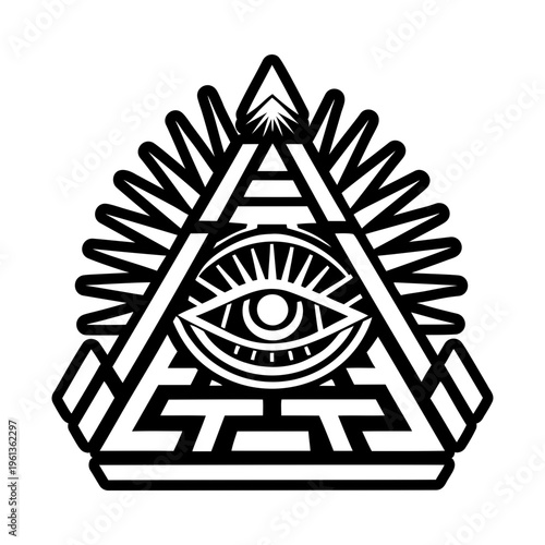 Providence eye icon in glyph style