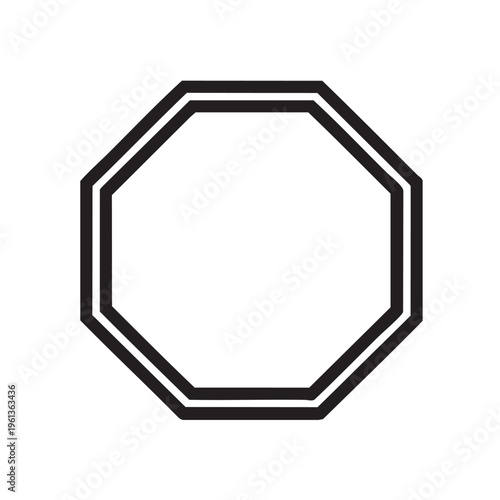An illustration of a stop sign with an octagon outline icon is shown.