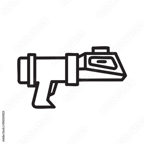 An illustration of a refractometer device for measuring liquids in a laboratory setting.