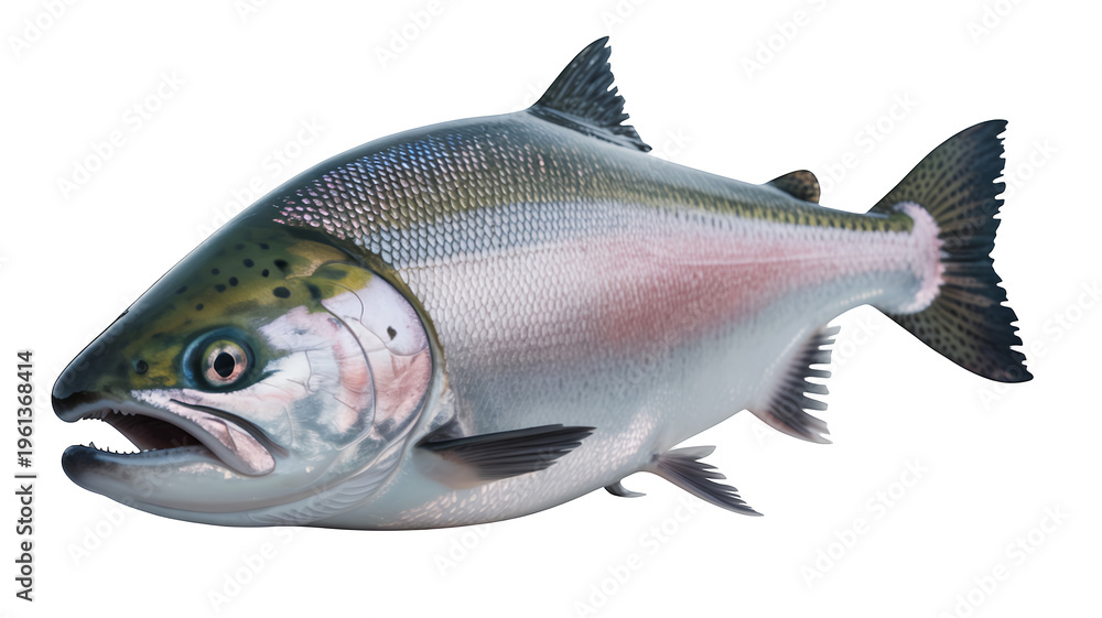 Fototapeta premium Rainbow trout fish isolated on a transparent background