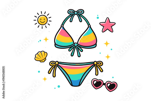 Colorful Bikini Summer Vibes