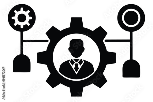 process optimization vector icon silhouette