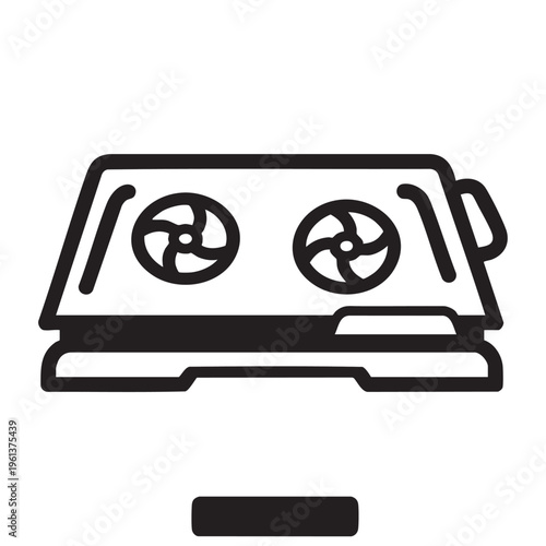 An illustration shows a laptop cooling pad with two fans.