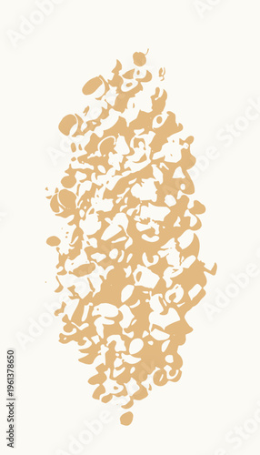 Top View of Broken and Whole Macaroni Pasta Pieces Arranged on a Neutral White Background for Culinary and Food Photography Study