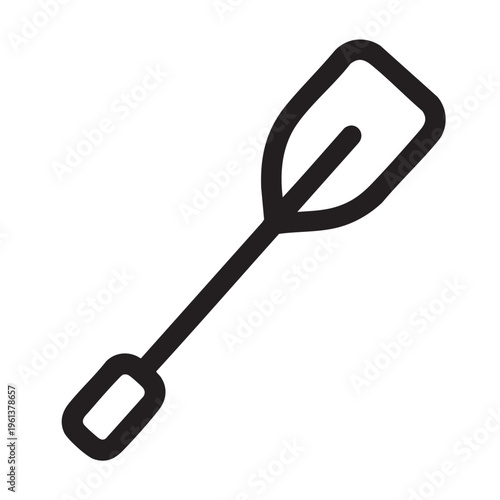 A clear vector illustration of a rowing oar outline.