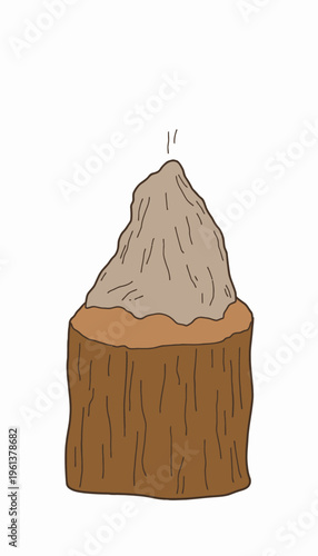 Close-Up Drawing of a Sharpened Pencil Tip Highlighting Its Twisted Graphite Core and Wooden Casing Against a Plain Background