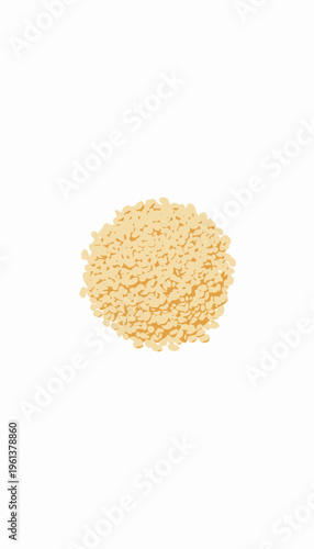 Close-up of a pile of yellow lentils on a white background, showcasing the texture and color of the legumes commonly used in cooking and culinary dishes