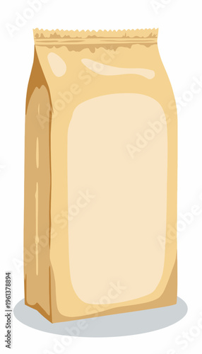 Plain Brown Paper Bag for Packaging and Storage with Simplistic Design and Versatile Use in Various Consumer and Commercial Applications