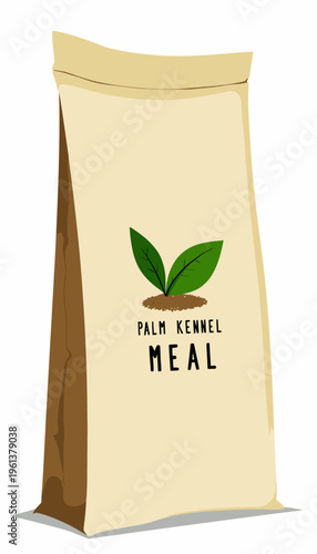 Eco-Friendly Biodegradable Bag of Palm Kennel Meal for Sustainable Animal Feed and Organic Farming Solutions