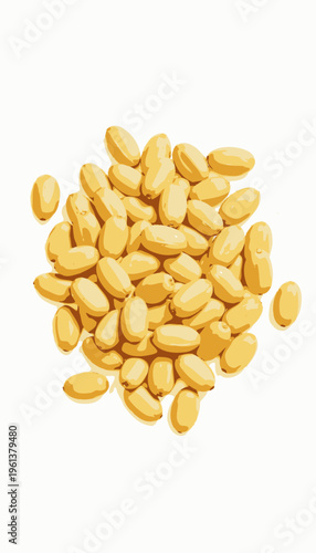 Abundance of Yellow Jelly Beans Neatly Displayed on a Clean White Surface for Sweet Treat Enthusiasts
