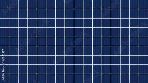 Modern solar panel background with photovoltaic cells in perspective view. Renewable energy and sustainable technology concept.