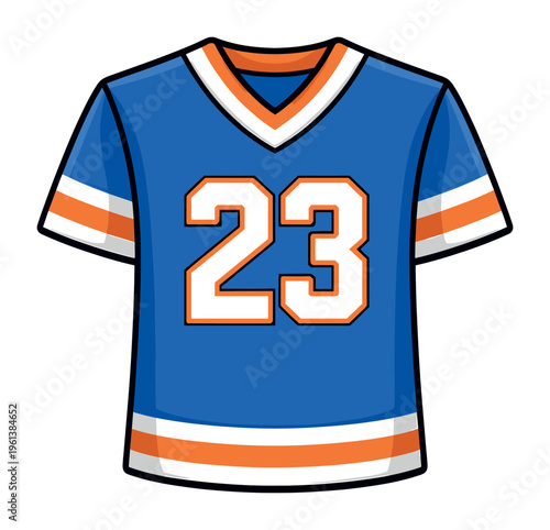 Navy blue team jersey with the number 23, a must-have for team sports and athletic events