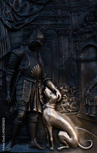 charles Bridge in Prague  Czech Republic at sunrise with historic statues