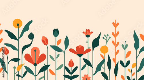 A serene and modern illustration of plant leaves on a soft background, evoking a sense of calmness and simplicity.
