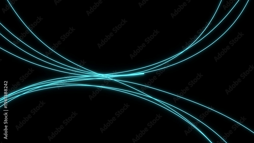 Fototapeta premium Intersecting blue light trails