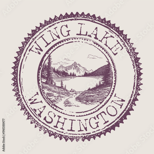 Wing Lake Washington Cascade Mountains Alpine Hiking Passport Cancellation Stamp Postmark Memory Journal