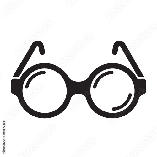 An outline illustration of a magnifying visor with clear lenses and a black frame.