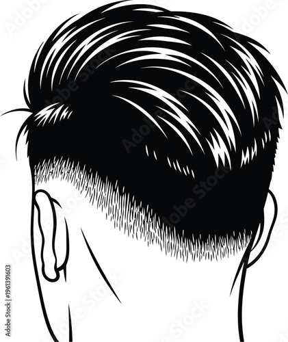 Man's hair cut styles back view of short haircut for men