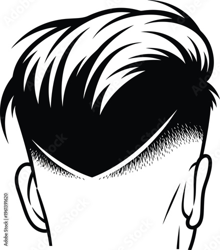 Man's hair cut styles back view of short haircut for men
