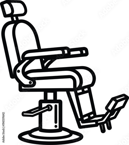 Barber chair for professional hair cut and style services for men