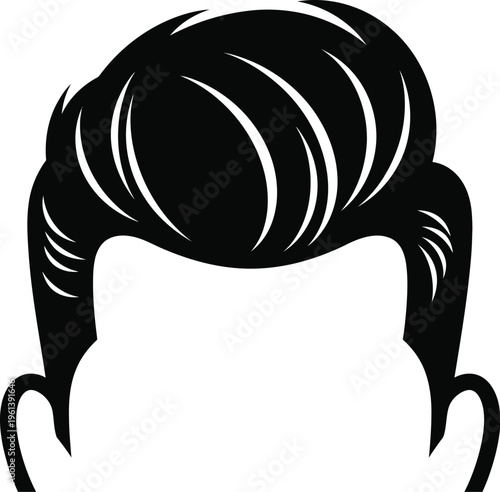 Man's hair cut styles modern back view illustration