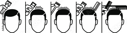 Step by step guide to cutting a man's hair