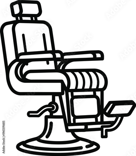 Barber chair for professional hair cut and style services for men