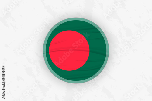 Bangladesh Flag Circular Sticker Design, National Pride Decal.