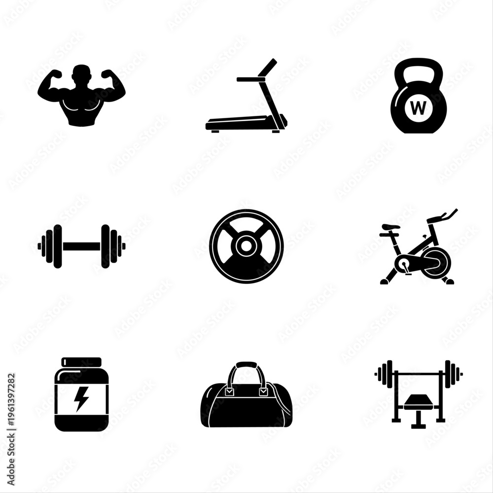 Fototapeta premium Gym Icons
