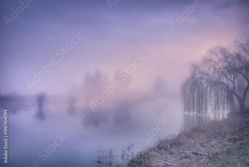 morning mist over the river