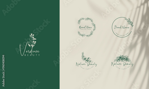 Luxury Botanical Brand Logo Collection – Minimal Floral Line Art, Vintage Nature Logo Set