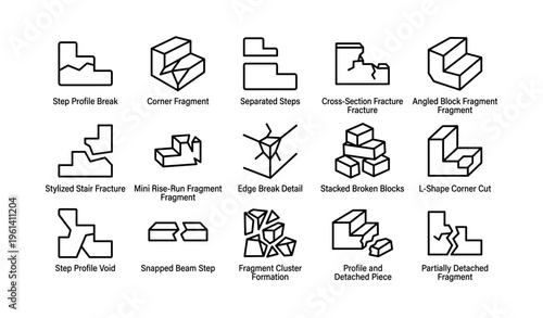 Various architectural fragment diagrams and profiles