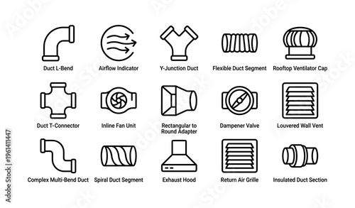 Various hvac duct components and accessories for efficient ventilation systems