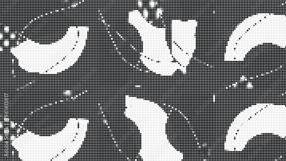 Fototapeta premium Abstract camouflage pattern black and white textured background design